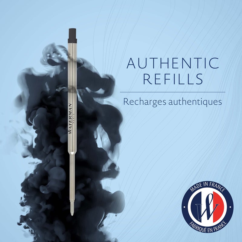 Waterman Ballpoint Pen Refills | Medium Point | Black Ink | 3 Count - Image 2